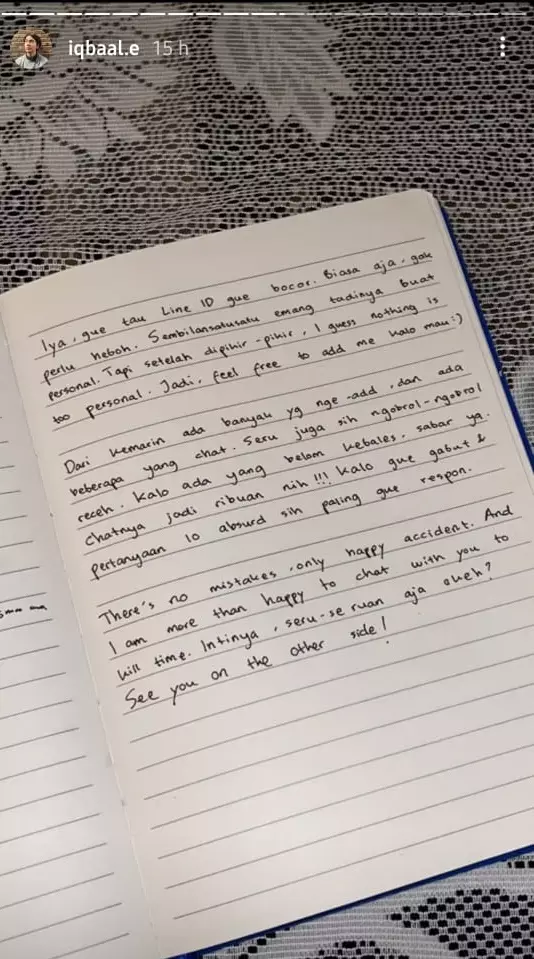 tanggapan bijak Iqbaal Ramadhan soal line dari berbagai sumber