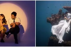 Vintage hingga tiru film, prewedding 11 eks member girlband ini elegan