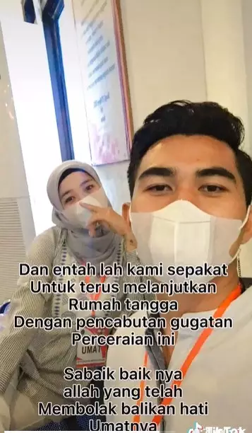 Pasangan putuskan tidak jadi bercerai setelah dengar hakim bilang ini © 2021 TikTok