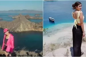 7 Beda gaya Nagita dan Syahnaz saat liburan di Labuan Bajo