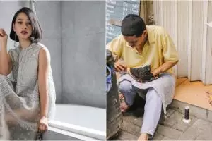 Momen Andien Aisyah benerin sepatu di tukang sol keliling, tuai pujian