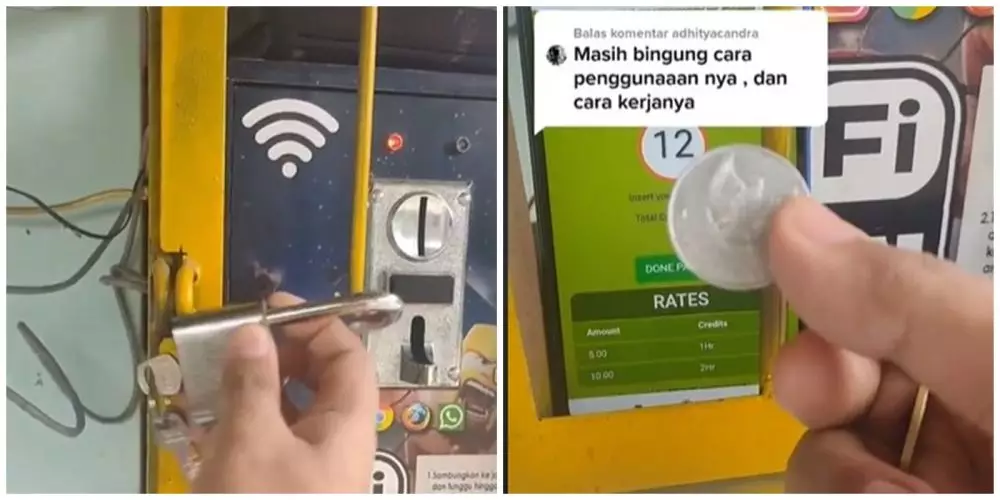 Mesin WiFi koin © TikTok