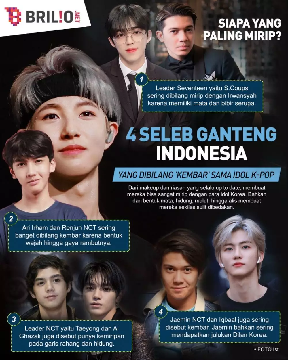 INFOGRAFIS SELEB GANTENG INDONESIA MIRIP IDOL K-POP © 2021 brilio.net INFOGRAFIS SELEB GANTENG INDONESIA MIRIP IDOL K-POP © 2021 brilio.net