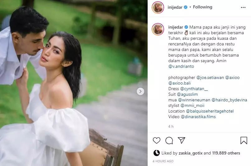 Janji Jedar pada orang tua © 2021 Instagram