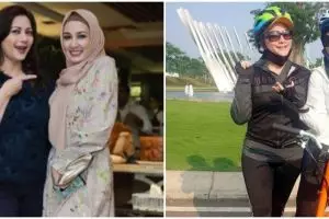 Punya mantan suami sama, ini 9 momen akrab Dina Lorenza dan Cut Keke