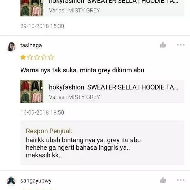 penjual online shop balasin komplain lucu © 2021 instagram.com