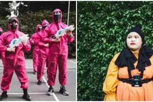 9 Momen Atta Halilintar dan tim remake Squid Game, hadiahnya fantastis