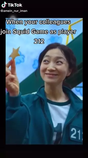 Viral hijaber asal Malaysia mirip pemain 212 di Squid Game TikTok