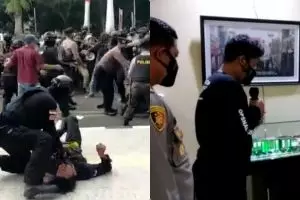 Viral polisi banting mahasiswa, pelaku peluk dan minta maaf ke korban