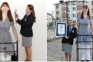 Pecahkan rekor, sosok ini dua kali menjadi wanita tertinggi dunia