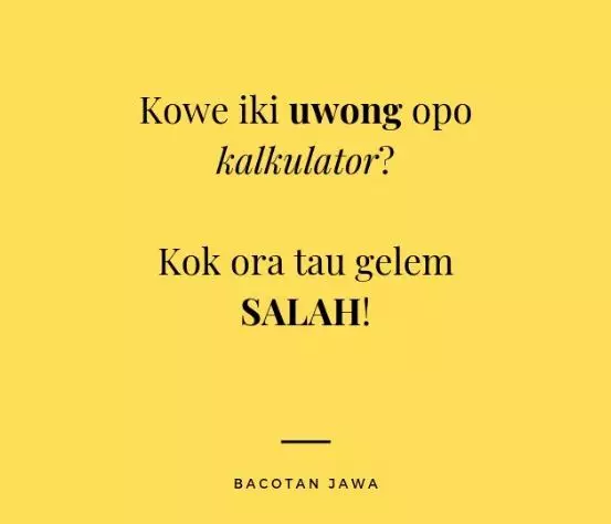 Kata-kata sindiran buat teman bahasa Jawa © berbagai sumber