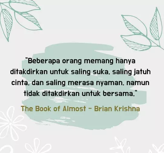 Kata-kata cinta dari kutipan novel © berbagai sumber