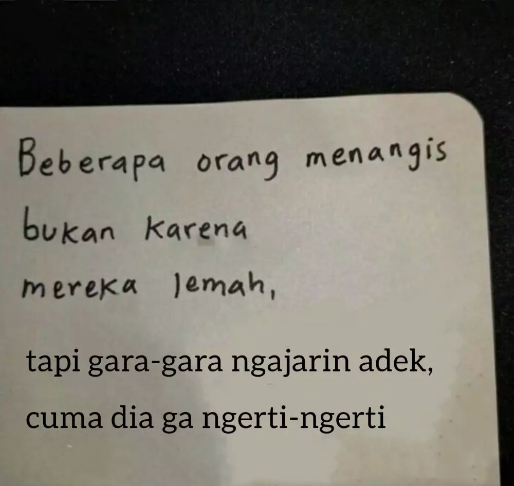 tulisan lucu alasan menangis © 2021 Twitter