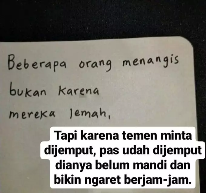 tulisan lucu alasan menangis © 2021 Twitter