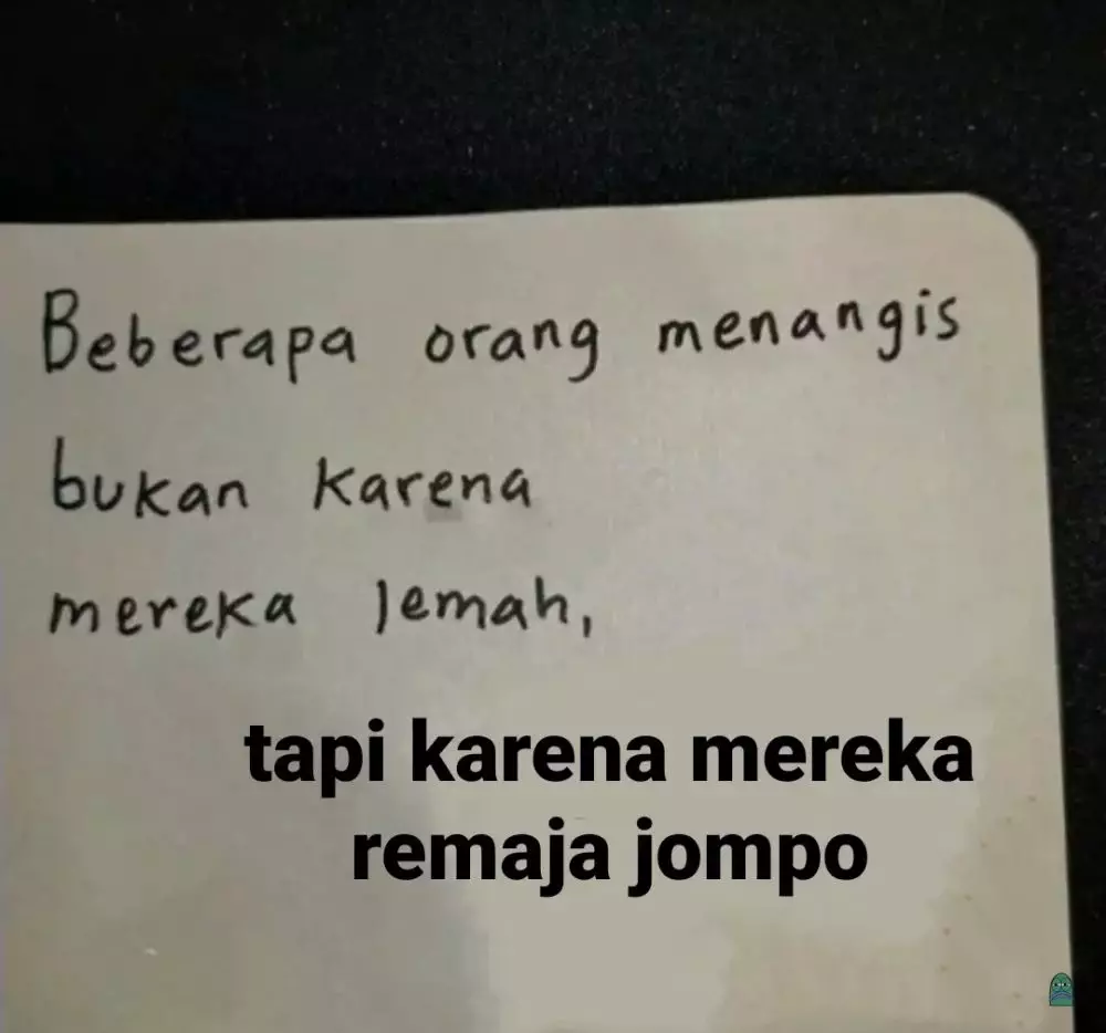 tulisan lucu alasan menangis © 2021 Twitter