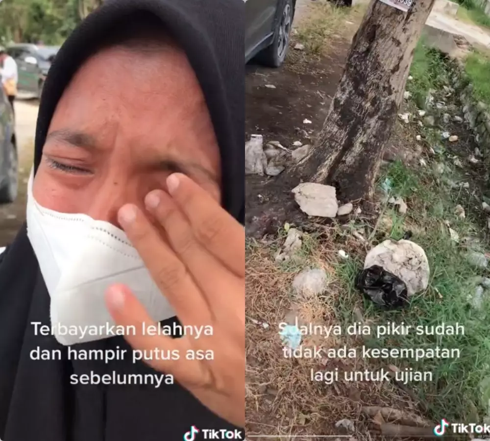 tangis haru wanita lolos tes cpns © 2021 TikTok