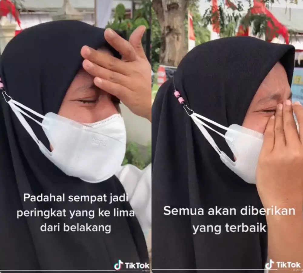 tangis haru wanita lolos tes cpns © 2021 TikTok