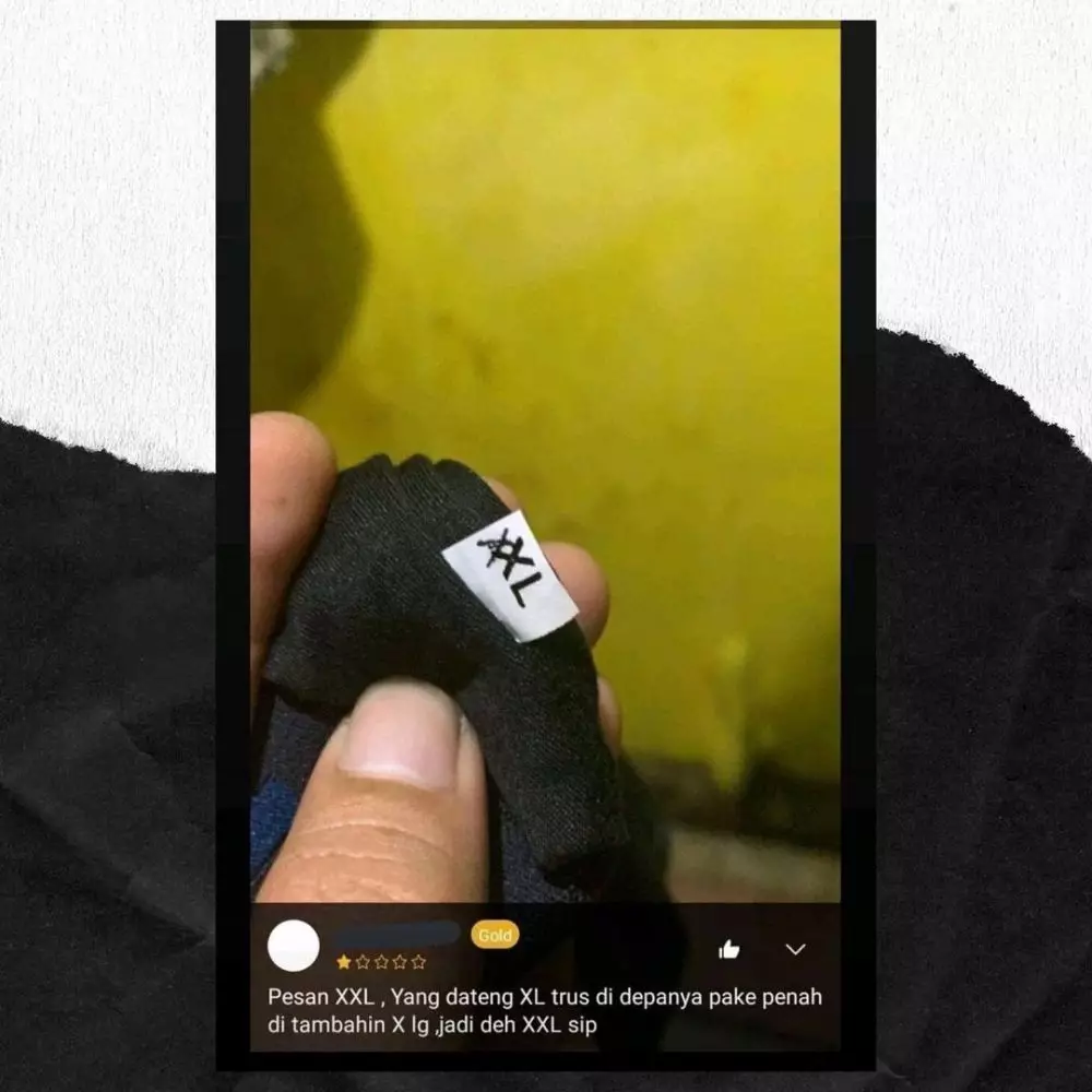 pembeli komplain gara-gara salah tulisan di baju © 2021 instagram.com