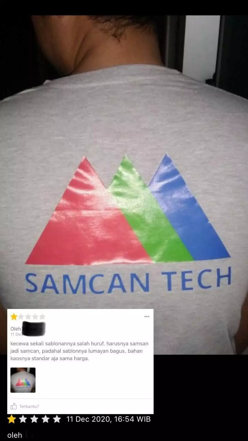 pembeli komplain gara-gara salah tulisan di baju © 2021 instagram.com