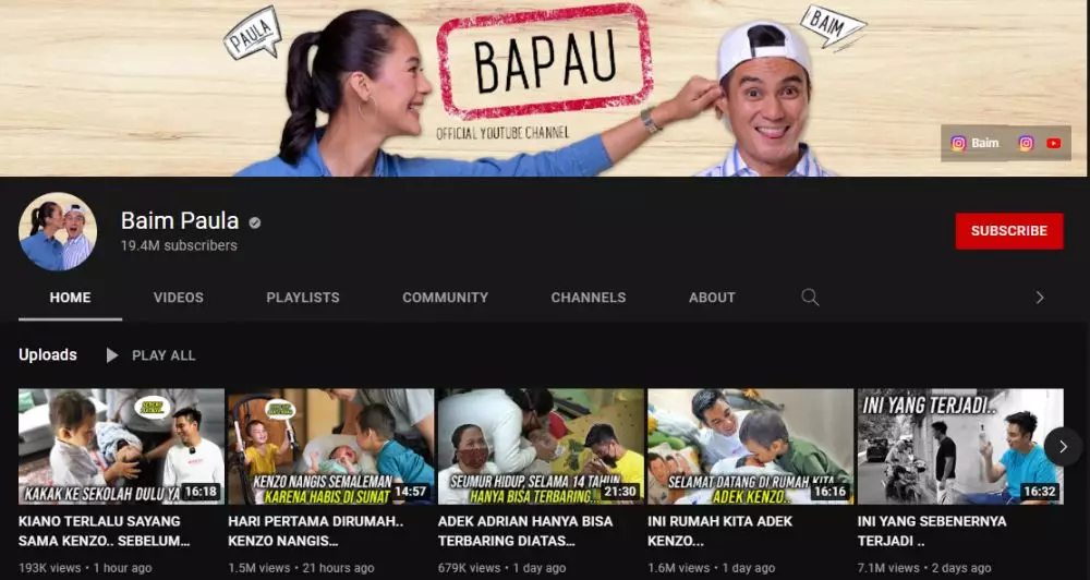 Baim Wong kehilangan jutaan subscriber Berbagai sumber Baim Wong kehilangan jutaan subscriber Berbagai sumber