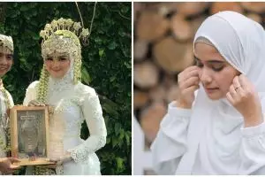 7 Gaya Nadya Mustika di pernikahan Ridho DA, simpel menawan