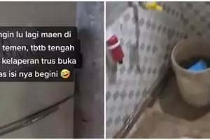 Penampakan kulkas bekas beralih fungsi ini unik, bagai pintu rahasia