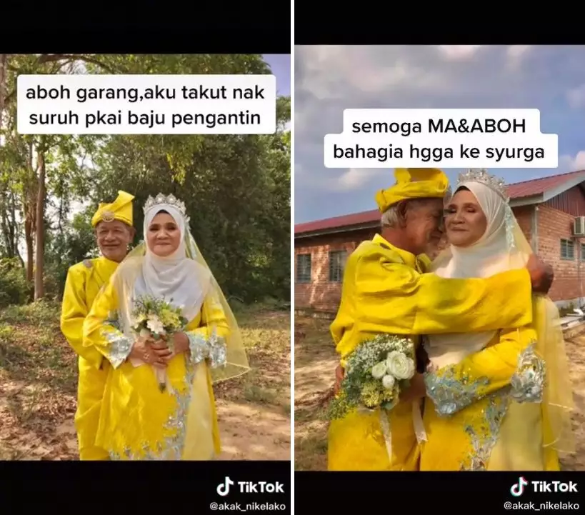 pasangan anniversary ke 53 dandan pengantin  © 2021 brilio.net