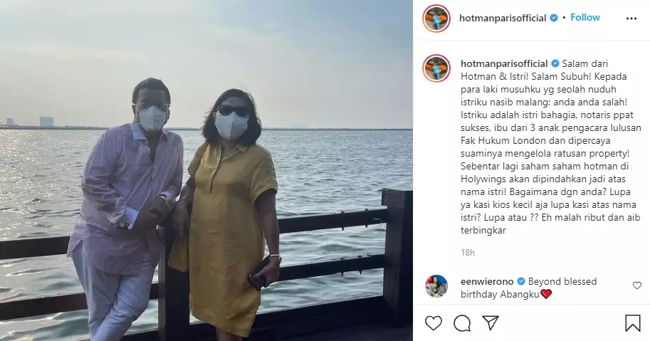 Hotman Paris beri pengakuan soal istri © Instagram Hotman Paris beri pengakuan soal istri © Instagram