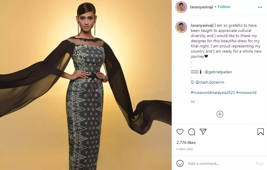 Miss World Malaysia minta maaf usai akui batik berasal dari negaranya Instagram