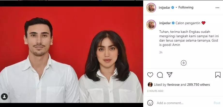 wajah Jessica Iskandar dan Vincent Verhaag disebut mirip © 2021 Instagram wajah Jessica Iskandar dan Vincent Verhaag disebut mirip © 2021 Instagram