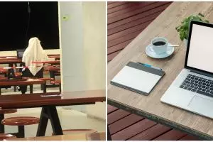 Viral cara wanita isi daya laptop ini nyeleneh dan antimainstream