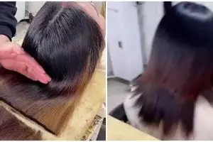 Aksi wanita potong rambut pakai kapak, hasilnya tak terduga