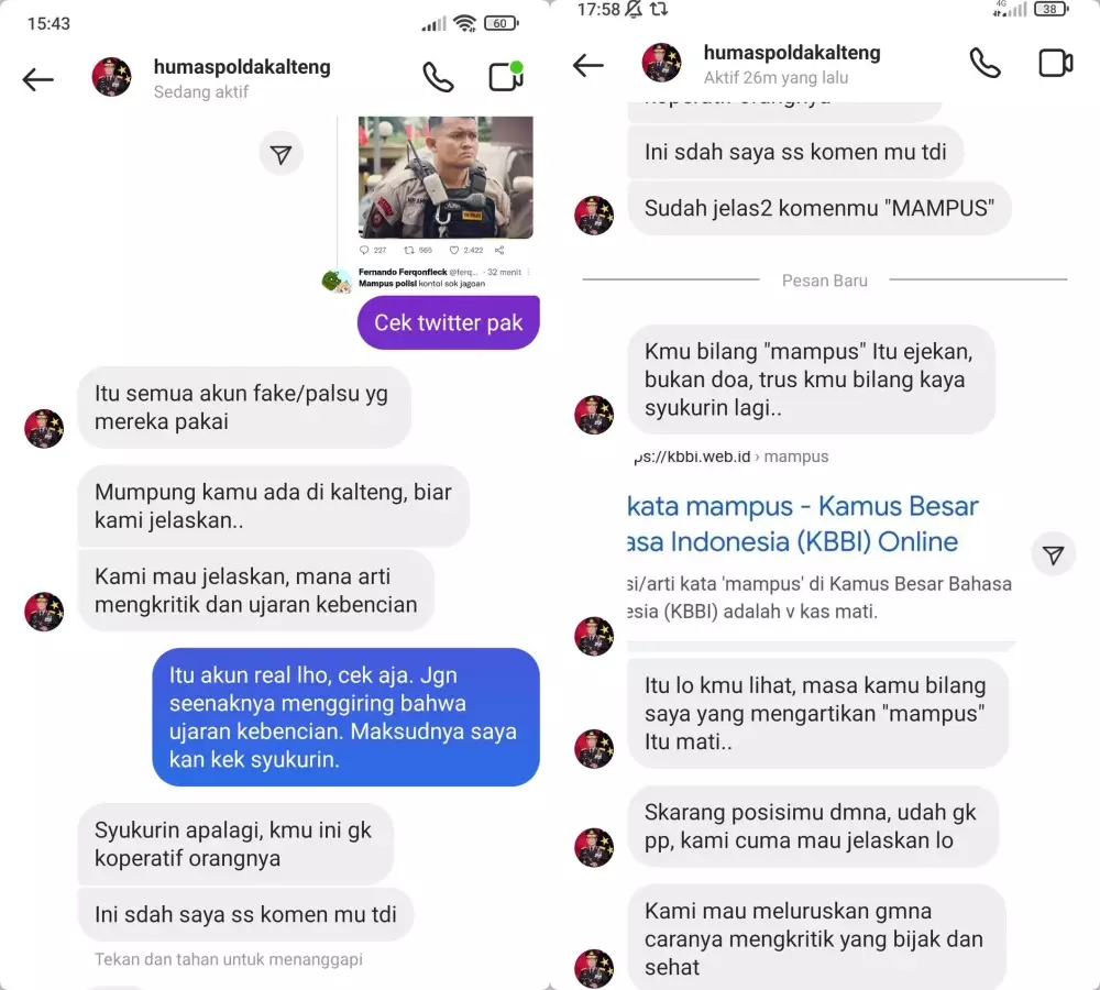 dm instagram humas polda kalteng © 2021 Berbagai Sumber