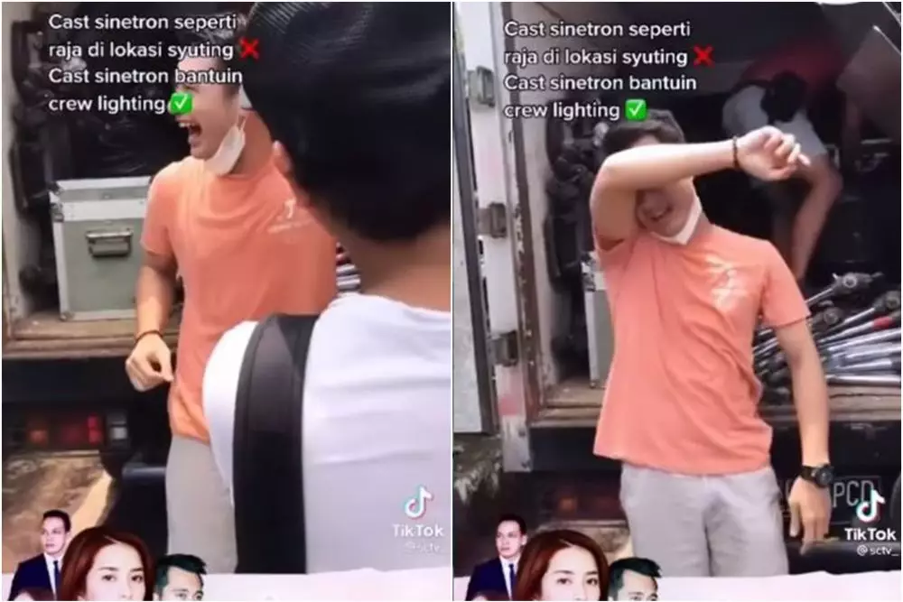 eza gionino bantu kru di lokasi syuting © instagram