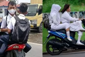 9 Potret siswa boncengan pakai motor ini bikin ngeri-ngeri sedap