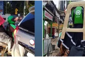 13 Tingkah lucu emak-emak dibonceng driver ojek online, absurd pol