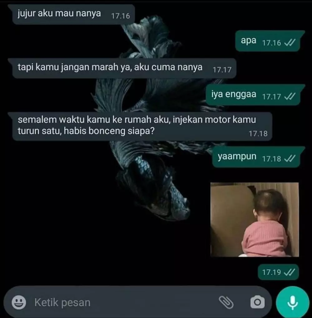 chat lucu ditikung teman nggak ya kira-kira © 2021 instagram.com