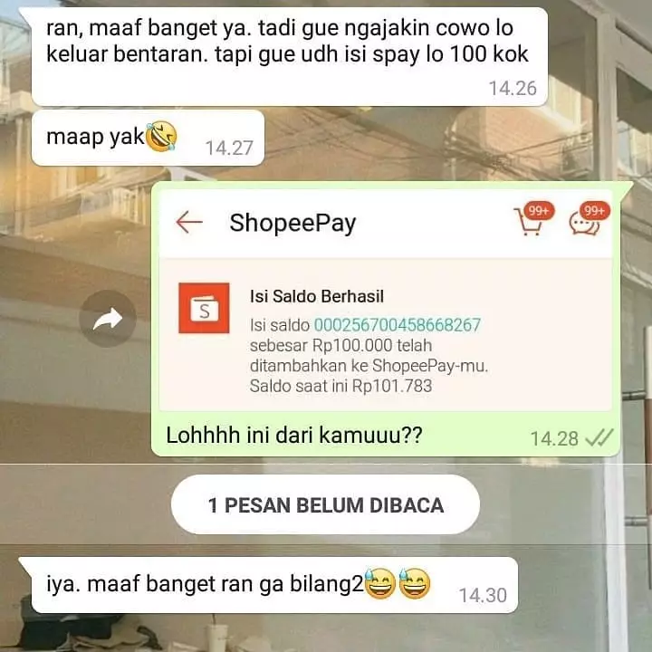 chat lucu ditikung teman nggak ya kira-kira © 2021 instagram.com
