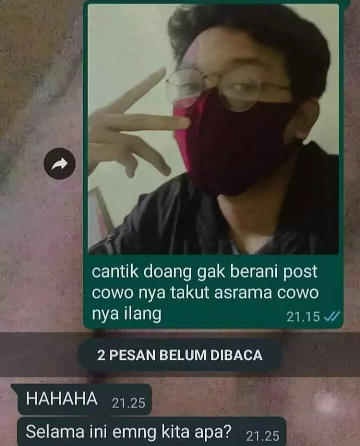 chat lucu ditikung teman nggak ya kira-kira © 2021 instagram.com