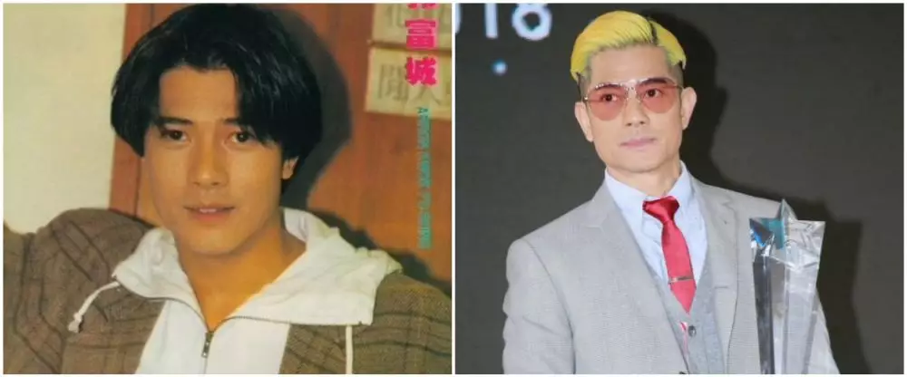 beda gaya dulu dan kini Aaron Kwok © berbagai sumber