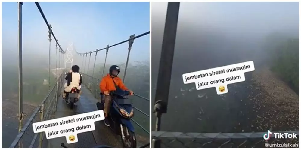 Potret jembatan viral di Magelang © TikTok