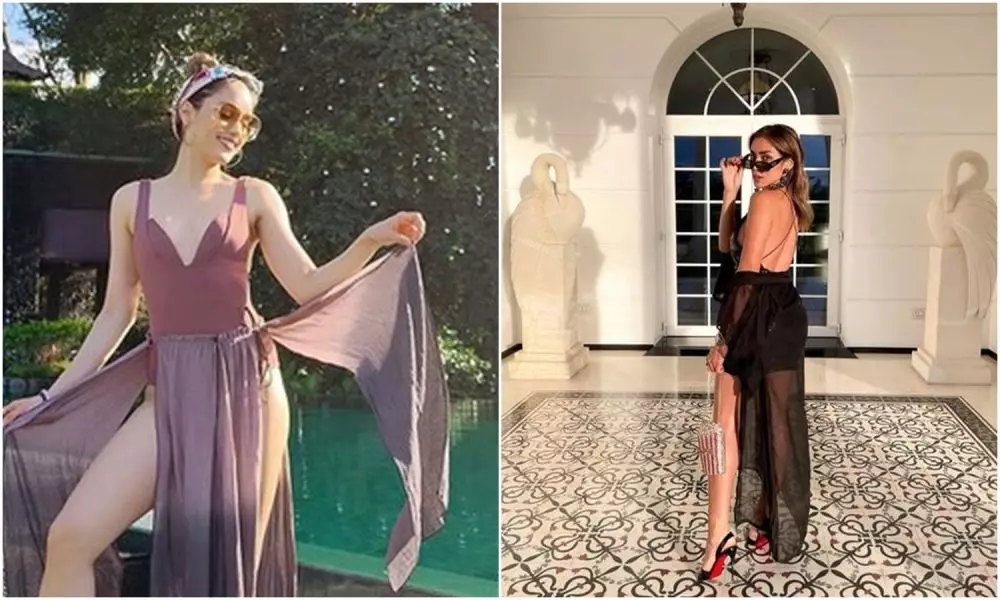 Beda gaya Cinta Laura dan Jessica Iskandar kenakan long dress Berbagai sumber  Beda gaya Cinta Laura dan Jessica Iskandar kenakan long dress Berbagai sumber