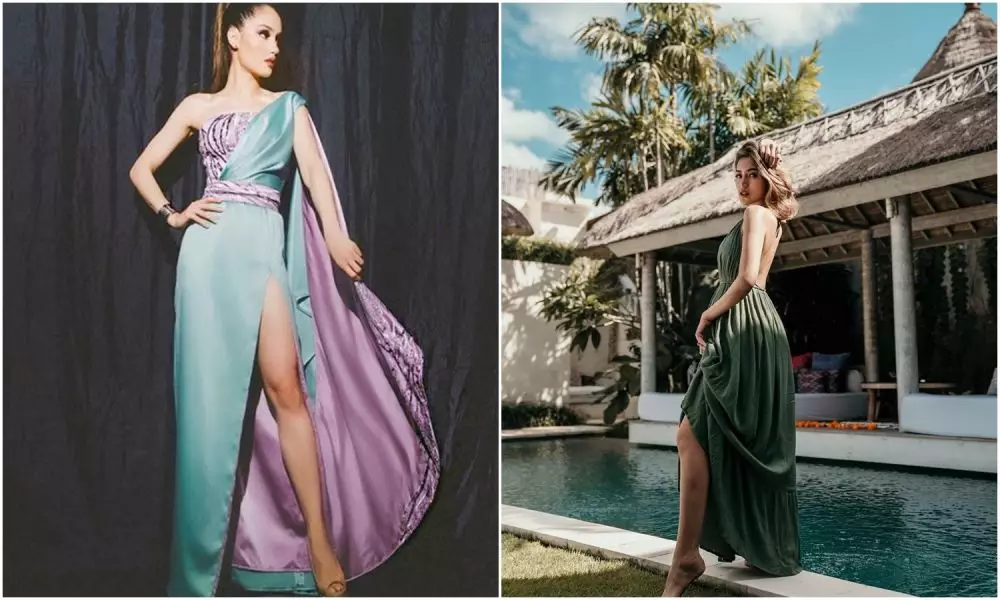 Beda gaya Cinta Laura dan Jessica Iskandar kenakan long dress Berbagai sumber  Beda gaya Cinta Laura dan Jessica Iskandar kenakan long dress Berbagai sumber