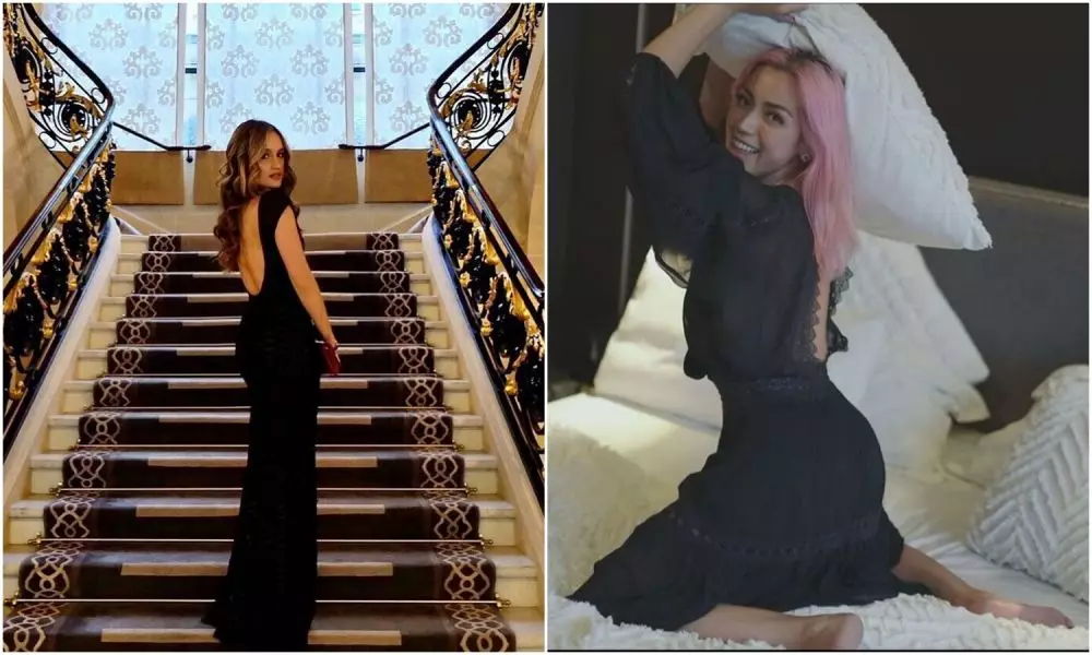 Beda gaya Cinta Laura dan Jessica Iskandar kenakan long dress Berbagai sumber  Beda gaya Cinta Laura dan Jessica Iskandar kenakan long dress Berbagai sumber