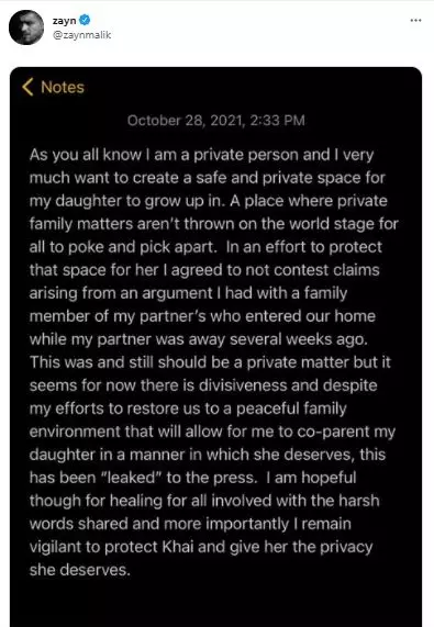 Klarifikasi Zayn Malik © 2021 brilio.net