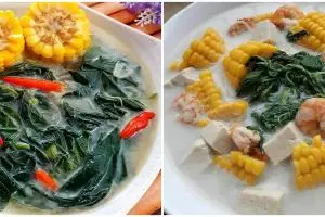 9 Resep kreasi sayur bayam kuah santan, enak, sederhana, dan gurih