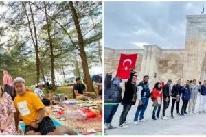 Momen 5 pedangdut saat babymoon, Lesty Kejora boyong keluarga dan fans