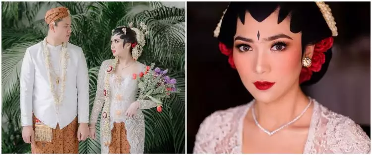 7 Penyanyi pakai riasan paes Jawa saat menikah, wajahnya manglingi