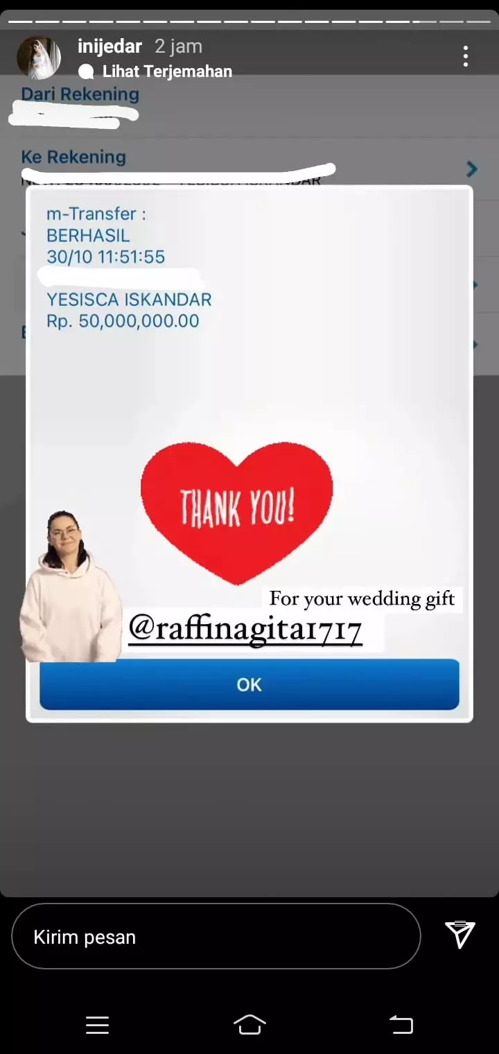 Raffi Ahmad beri hadiah Jessica Iskandar © 2021 brilio.net