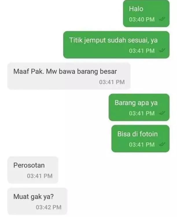 barang dititipin ojek online absurd © 2021 instagram.com
